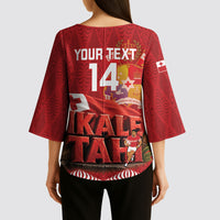 Tonga Rugby Custom Kimono Sleeve Blouse 2026 Go Ikale Tahi Ngatu Pattern