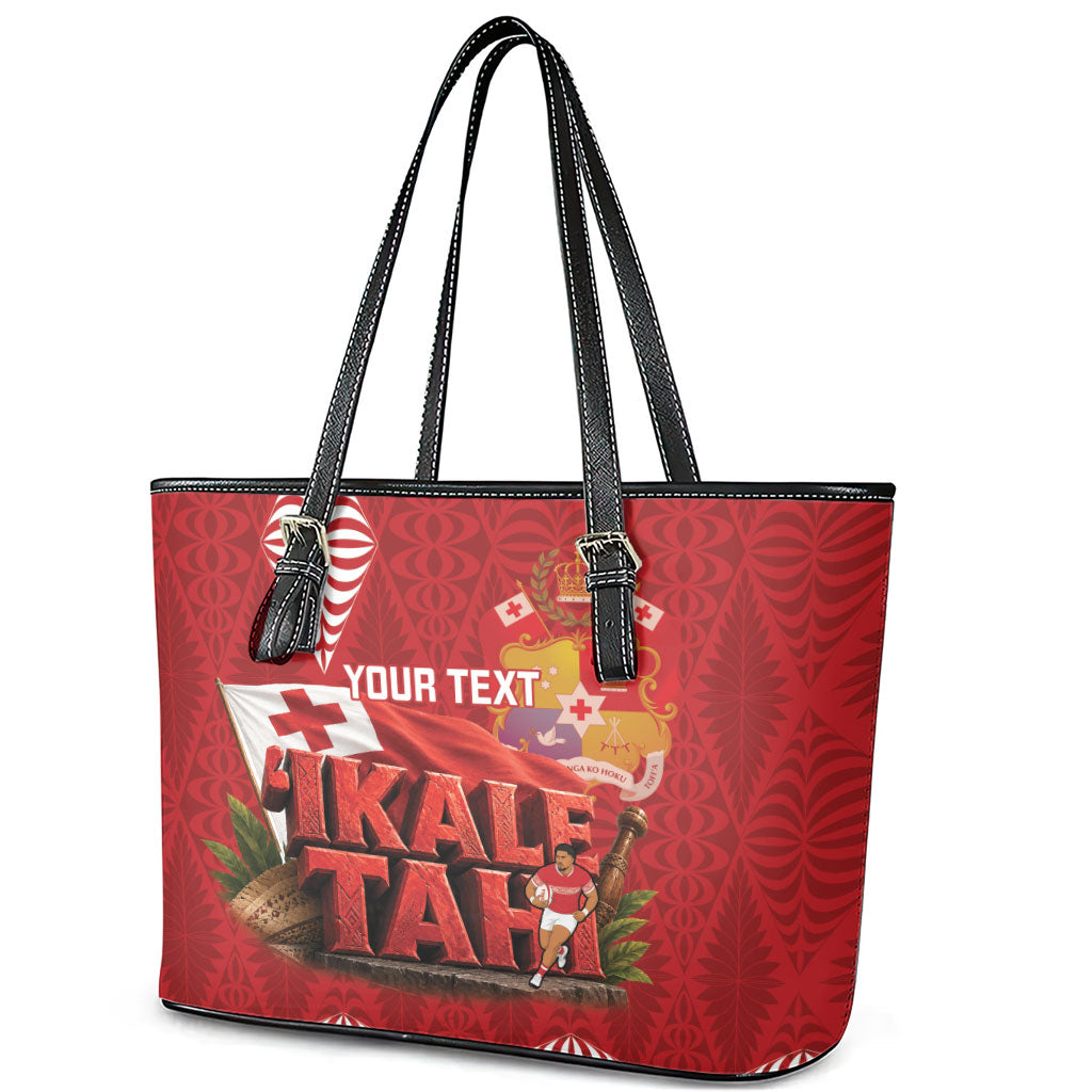 Tonga Rugby Custom Leather Tote Bag 2026 Go Ikale Tahi Ngatu Pattern