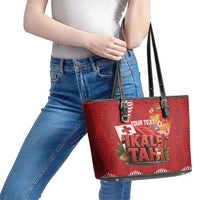 Tonga Rugby Custom Leather Tote Bag 2026 Go Ikale Tahi Ngatu Pattern
