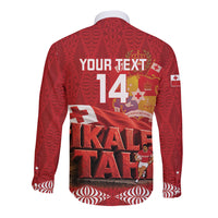 Tonga Rugby Custom Long Sleeve Button Shirt 2026 Go Ikale Tahi Ngatu Pattern