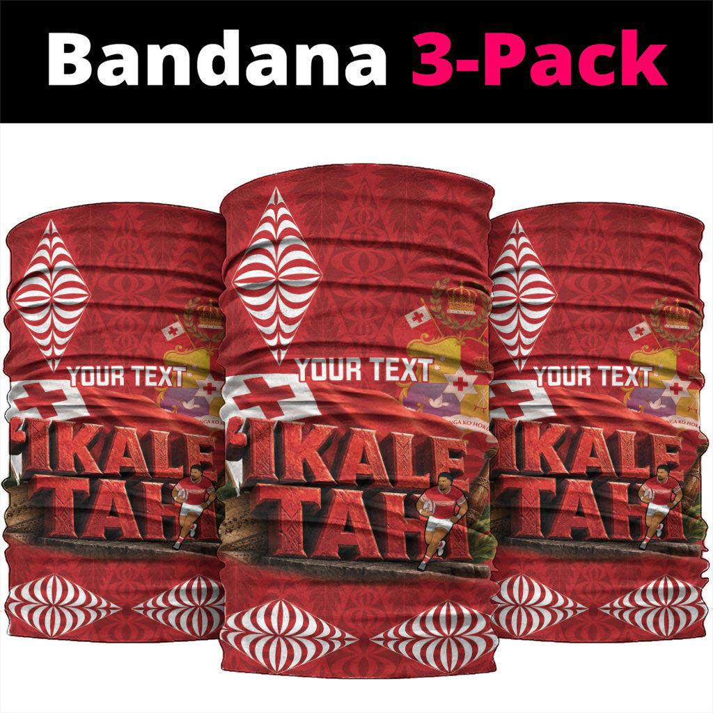 Tonga Rugby Custom Neck Gaiter 2026 Go Ikale Tahi Ngatu Pattern LT14 package One Size: 25*50cm Red - Polynesian Pride