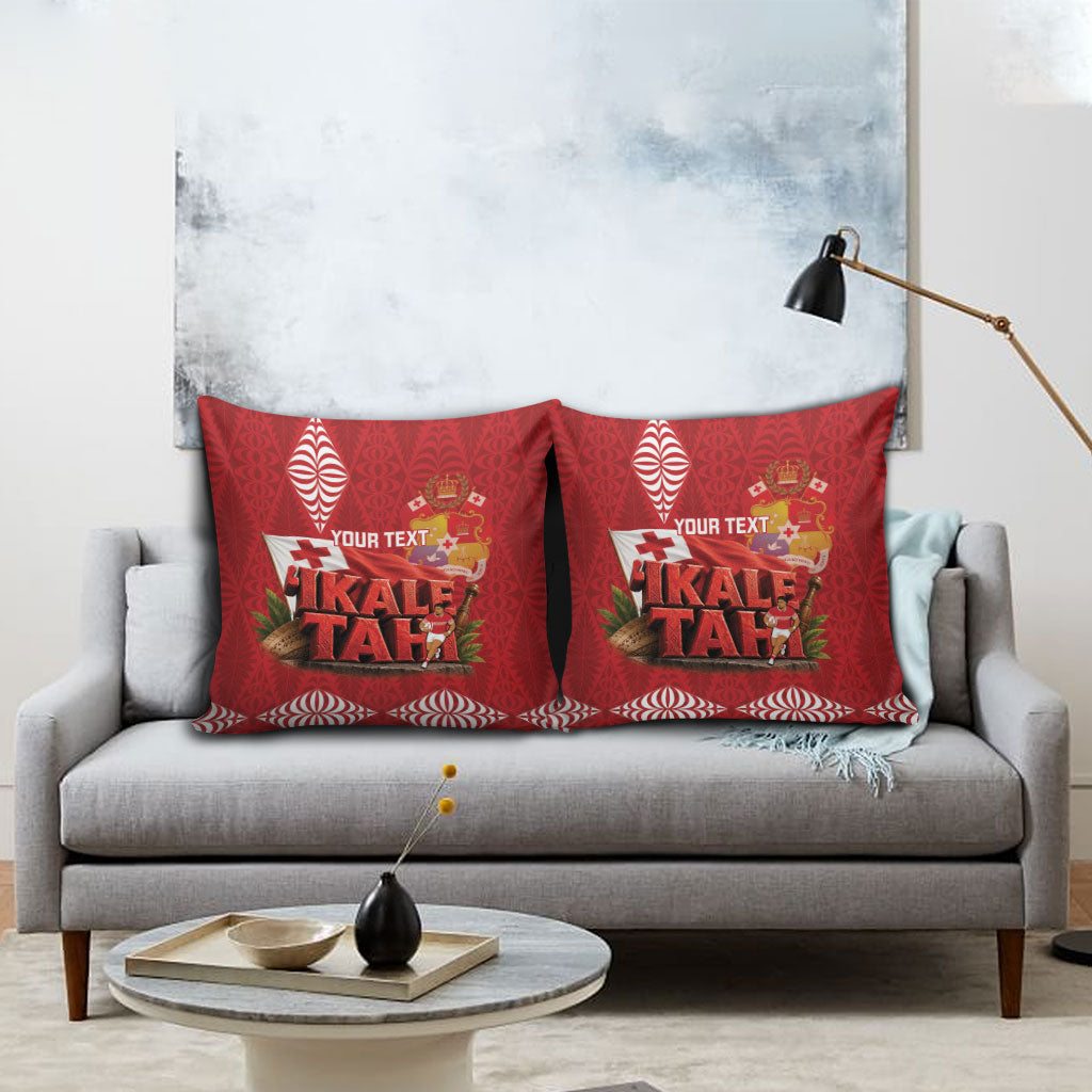 Tonga Rugby Custom Pillow Cover 2026 Go Ikale Tahi Ngatu Pattern