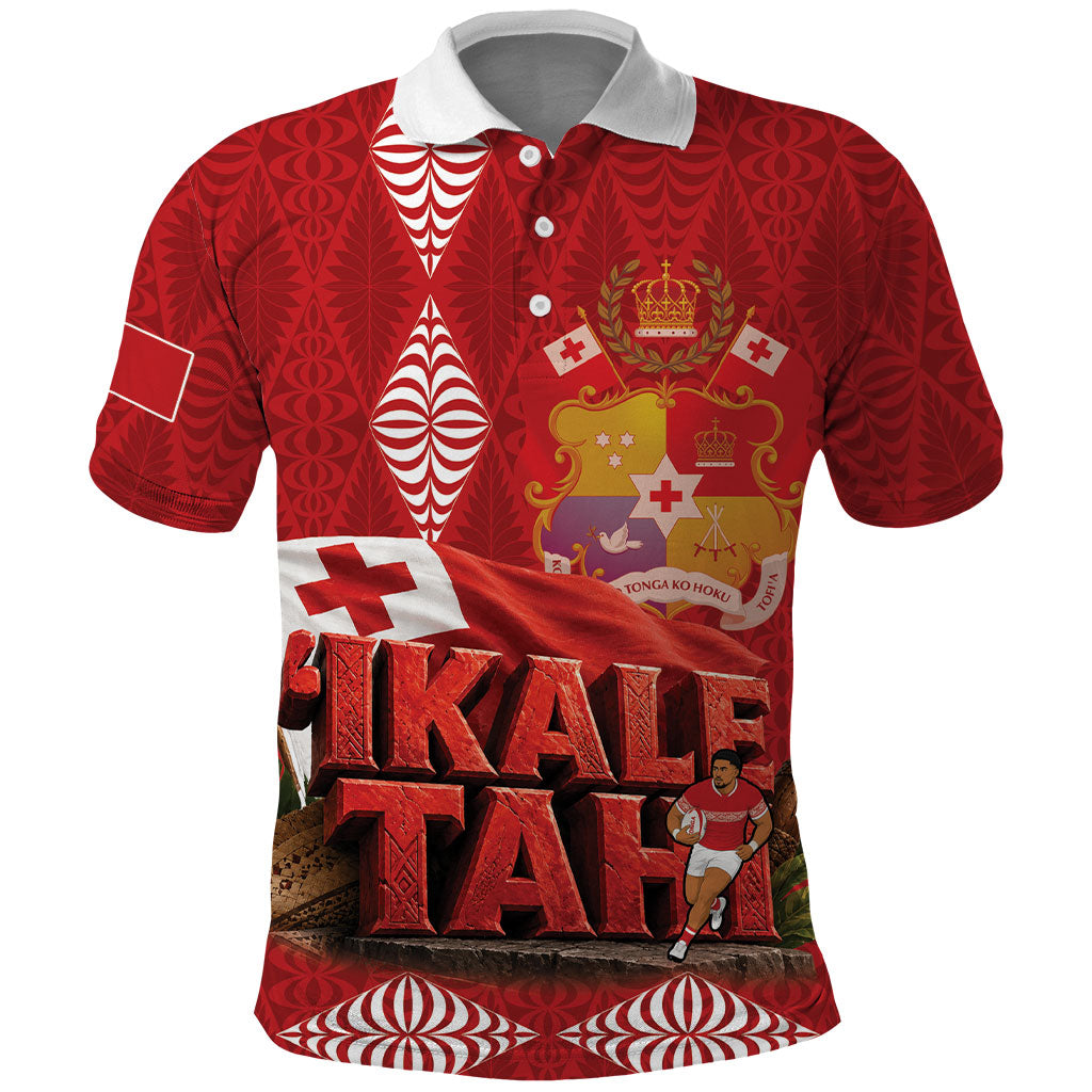 Tonga Rugby Custom Polo Shirt 2026 Go Ikale Tahi Ngatu Pattern