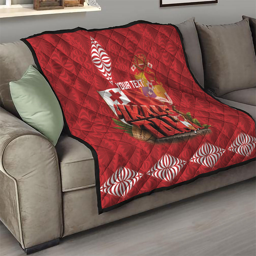 Tonga Rugby Custom Quilt 2026 Go Ikale Tahi Ngatu Pattern