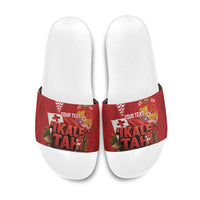 Tonga Rugby Custom Slide Sandals 2026 Go Ikale Tahi Ngatu Pattern