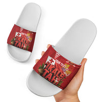 Tonga Rugby Custom Slide Sandals 2026 Go Ikale Tahi Ngatu Pattern