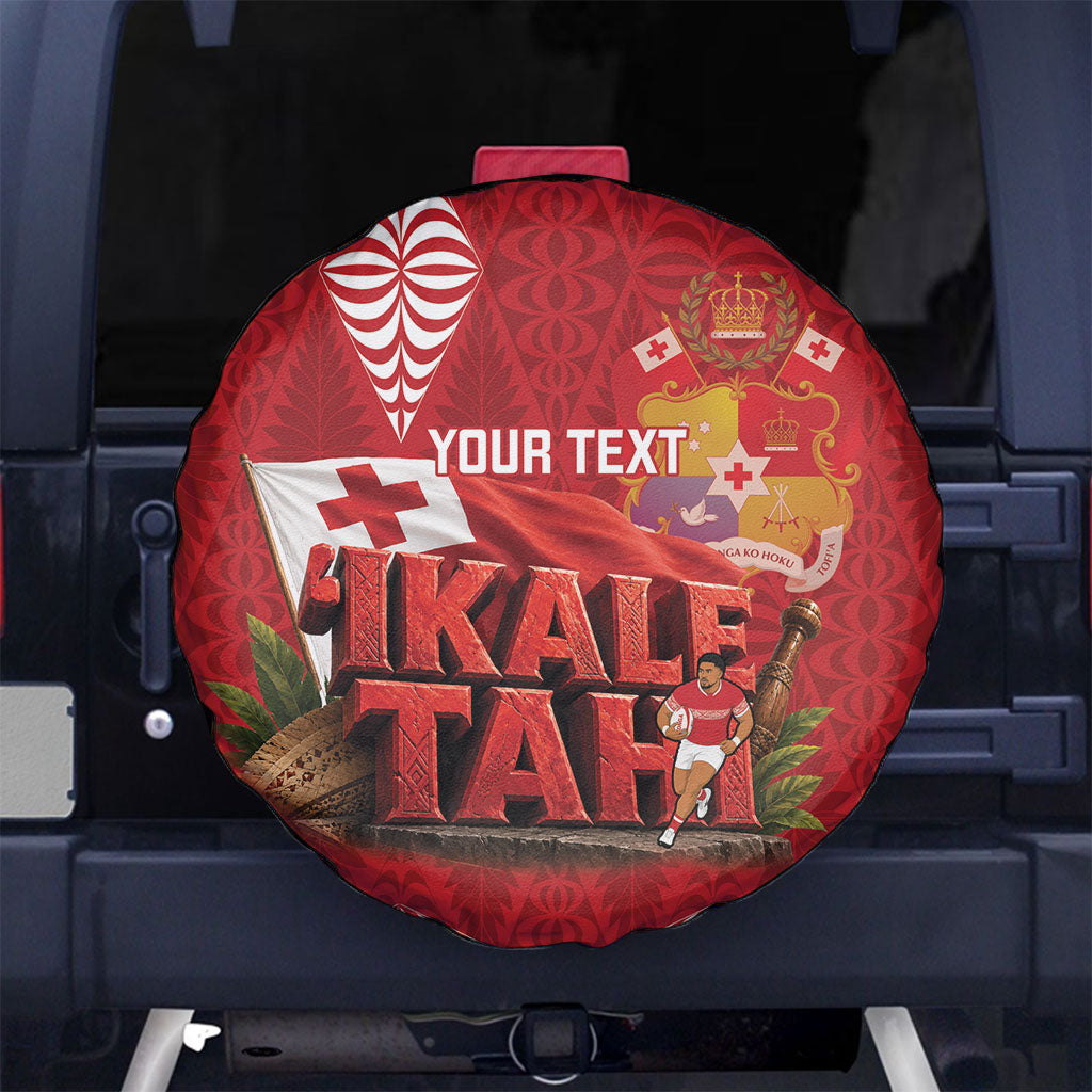 Tonga Rugby Custom Spare Tire Cover 2026 Go Ikale Tahi Ngatu Pattern