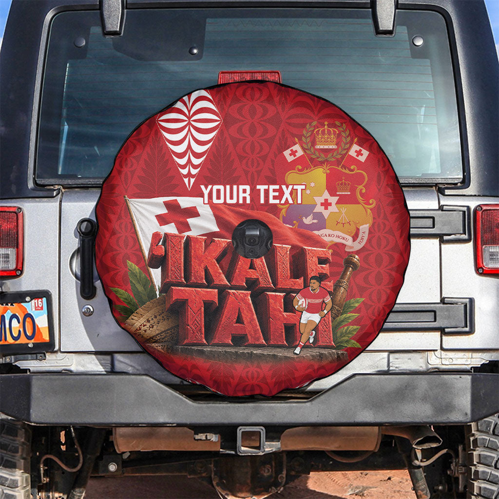 Tonga Rugby Custom Spare Tire Cover 2026 Go Ikale Tahi Ngatu Pattern