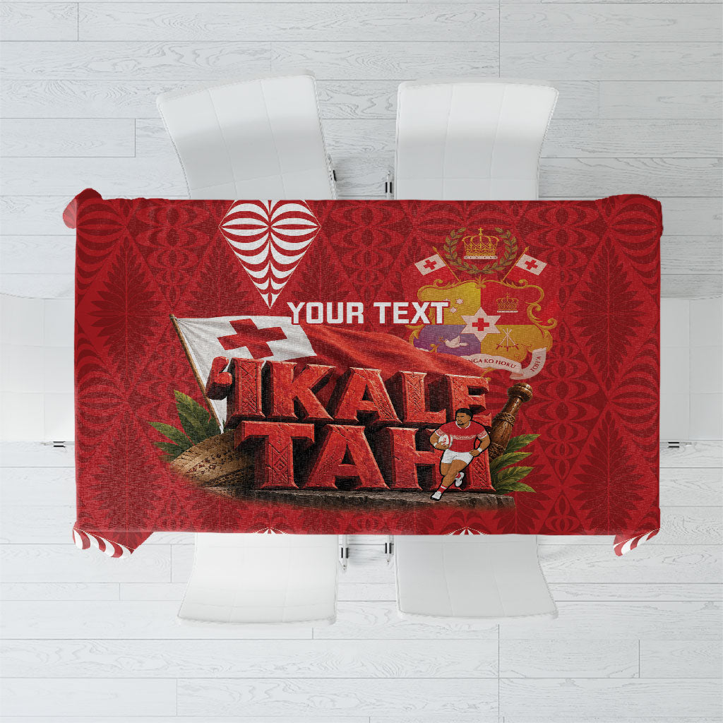 Tonga Rugby Custom Tablecloth 2026 Go Ikale Tahi Ngatu Pattern