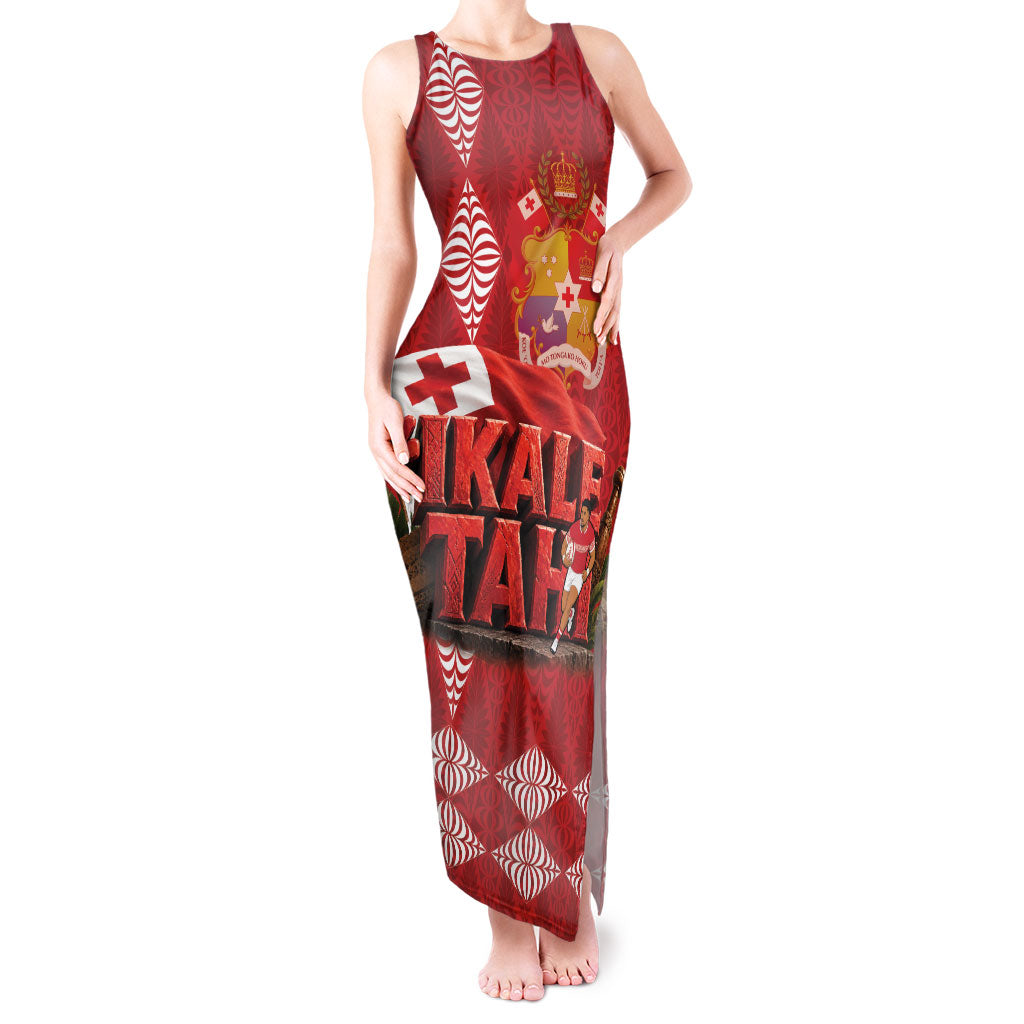 Tonga Rugby Custom Tank Maxi Dress 2026 Go Ikale Tahi Ngatu Pattern