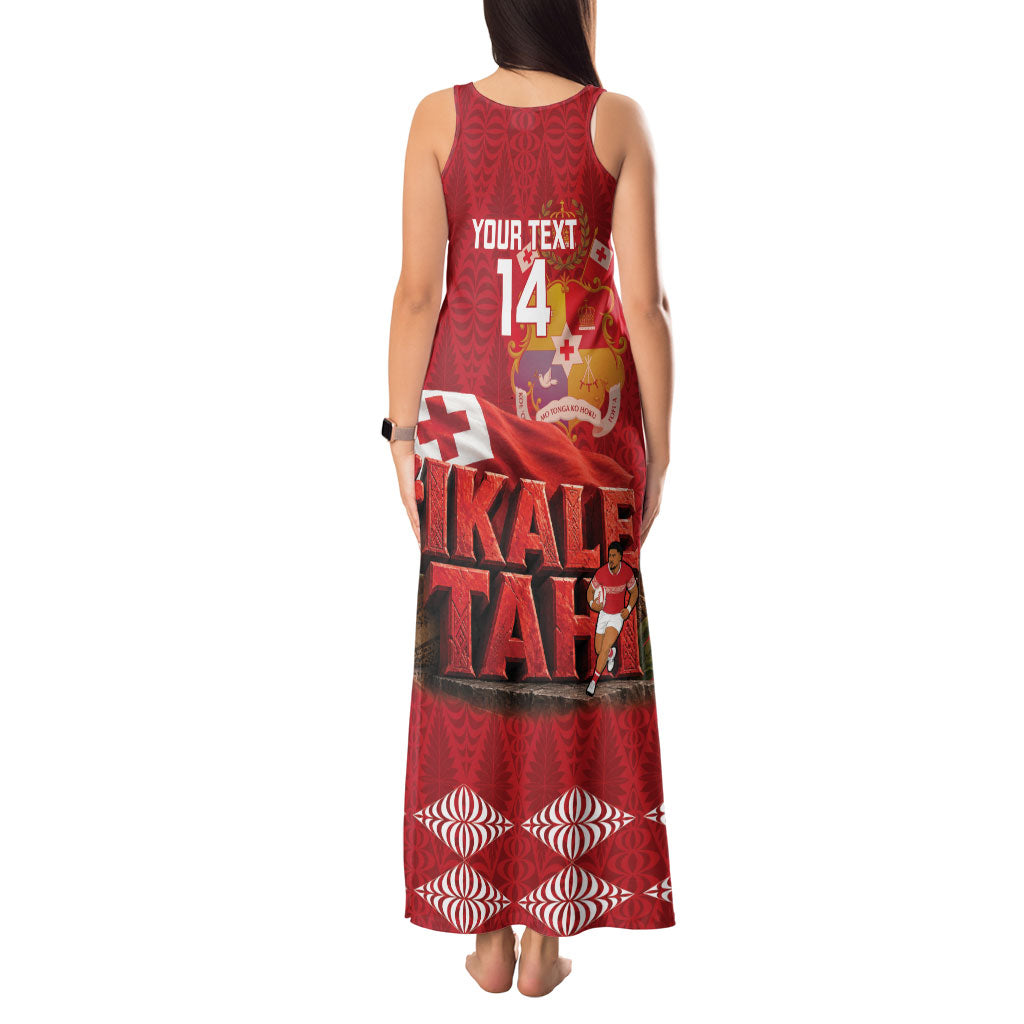 Tonga Rugby Custom Tank Maxi Dress 2026 Go Ikale Tahi Ngatu Pattern