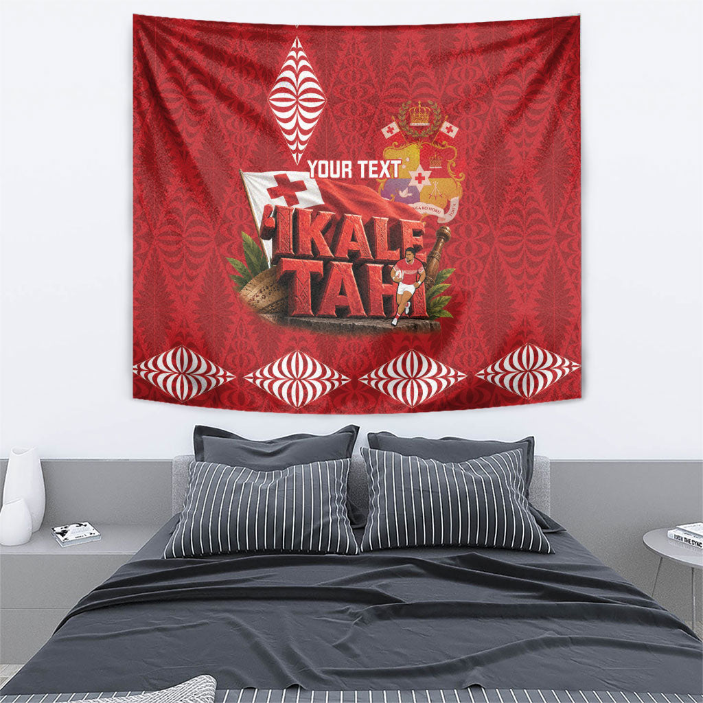 Tonga Rugby Custom Tapestry 2026 Go Ikale Tahi Ngatu Pattern
