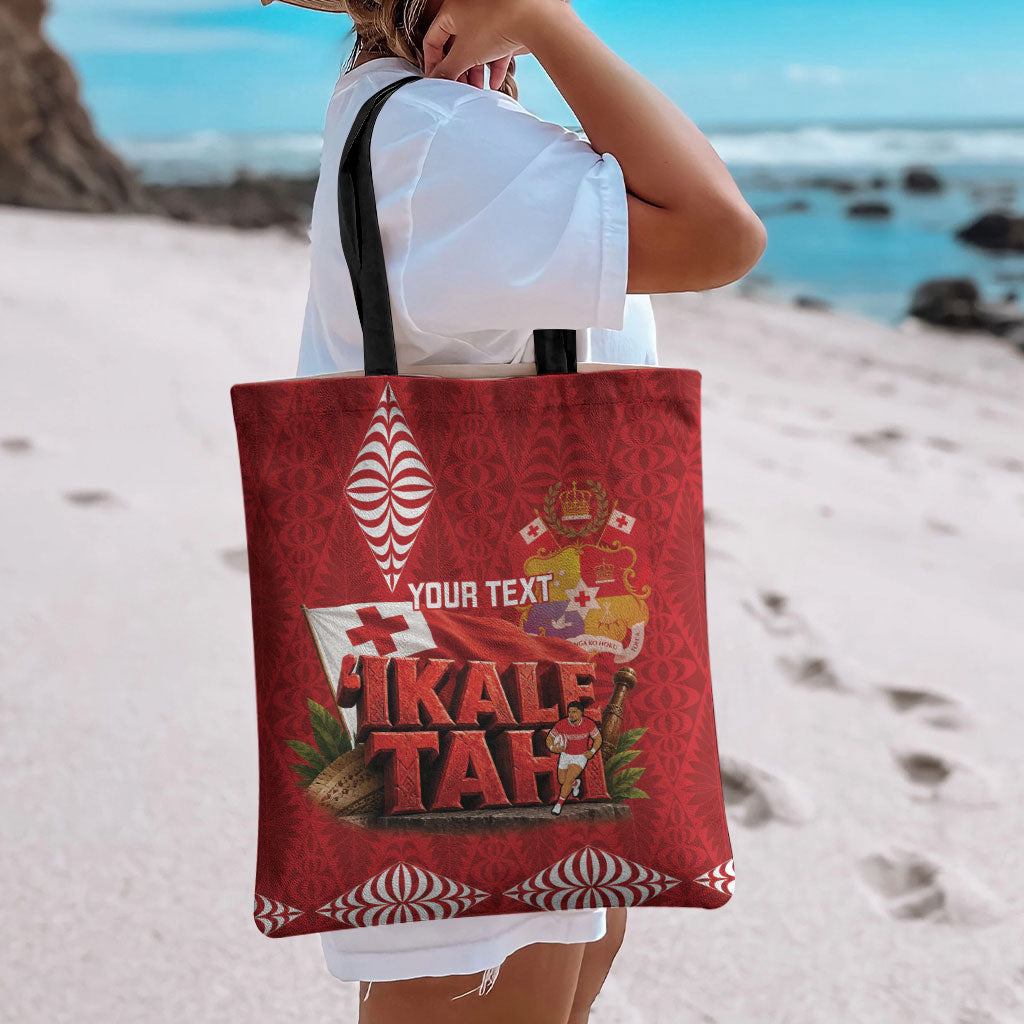 Tonga Rugby Custom Tote Bag 2026 Go Ikale Tahi Ngatu Pattern