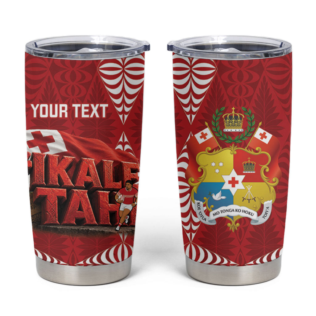 Tonga Rugby Custom Tumbler Cup 2026 Go Ikale Tahi Ngatu Pattern