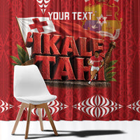 Tonga Rugby Custom Window Curtain 2026 Go Ikale Tahi Ngatu Pattern