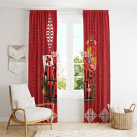 Tonga Rugby Custom Window Curtain 2026 Go Ikale Tahi Ngatu Pattern