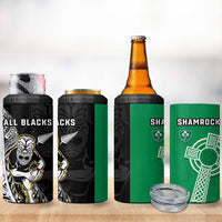 New Zealand and Ireland Rugby 4 in 1 Can Cooler Tumbler All Black Maori Mix Shamrocks