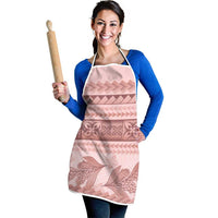 Pastel Pink Samoa Siapo Teuila Flowers Apron LT14 - Polynesian Pride