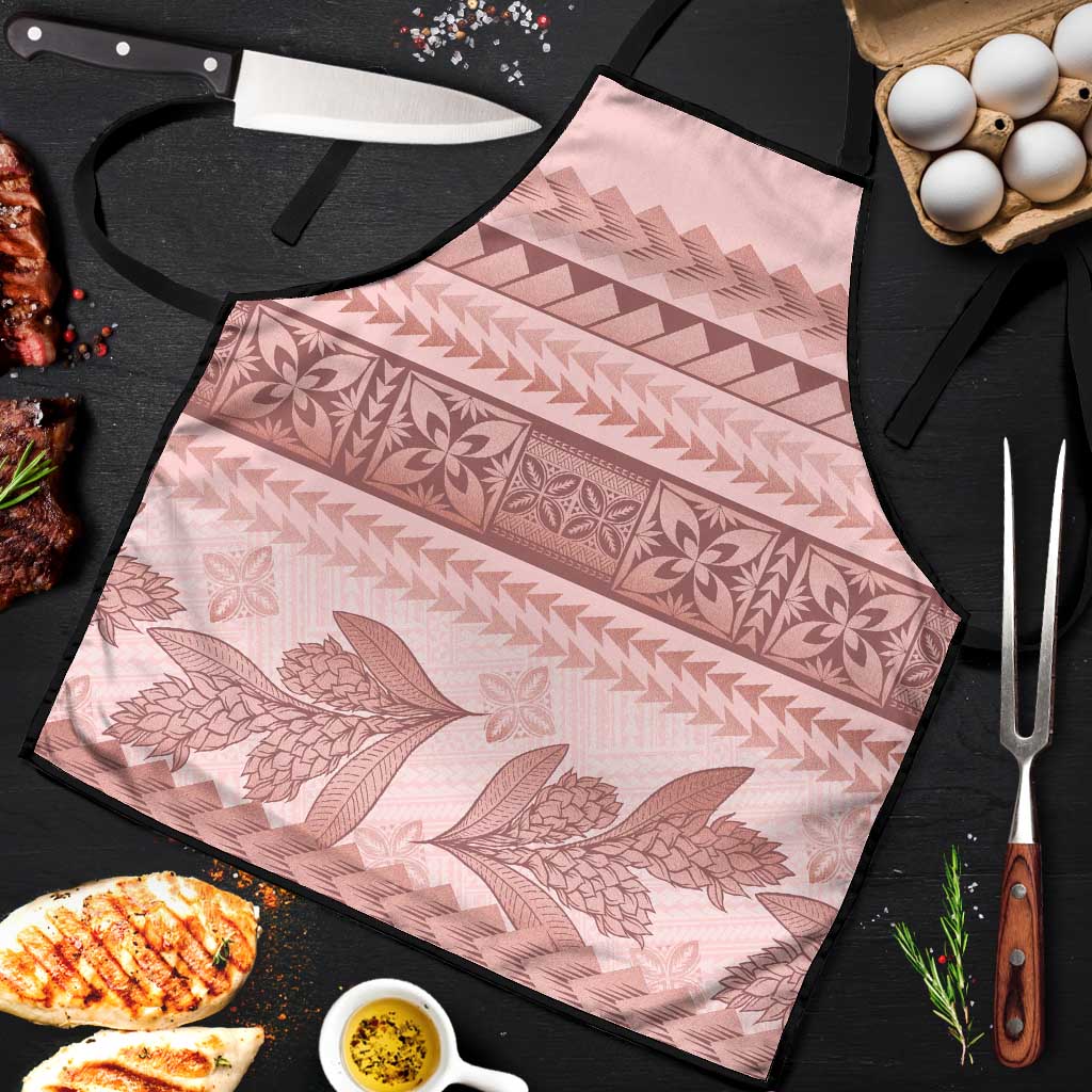 Pastel Pink Samoa Siapo Teuila Flowers Apron LT14 Pastel Pink - Polynesian Pride