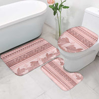 Pastel Pink Samoa Siapo Teuila Flowers Bathroom Set LT14 - Polynesian Pride