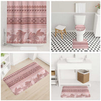 Pastel Pink Samoa Siapo Teuila Flowers Bathroom Set LT14 - Polynesian Pride