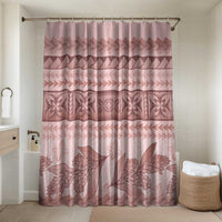 Pastel Pink Samoa Siapo Teuila Flowers Bathroom Set LT14 Shower Curtain Only Pastel Pink - Polynesian Pride