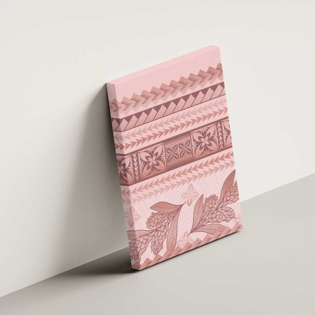 Pastel Pink Samoa Siapo Teuila Flowers Canvas Wall Art LT14 - Polynesian Pride