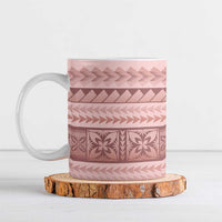 Pastel Pink Samoa Siapo Teuila Flowers Ceramic Mug LT14 Pastel Pink - Polynesian Pride