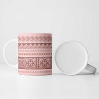 Pastel Pink Samoa Siapo Teuila Flowers Ceramic Mug LT14 - Polynesian Pride