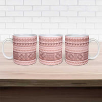 Pastel Pink Samoa Siapo Teuila Flowers Ceramic Mug LT14 - Polynesian Pride