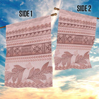 Pastel Pink Samoa Siapo Teuila Flowers Garden Flag - Polynesian Pride