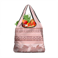 Pastel Pink Samoa Siapo Teuila Flowers Grocery Bag LT14 1-pack One Size Pastel Pink - Polynesian Pride
