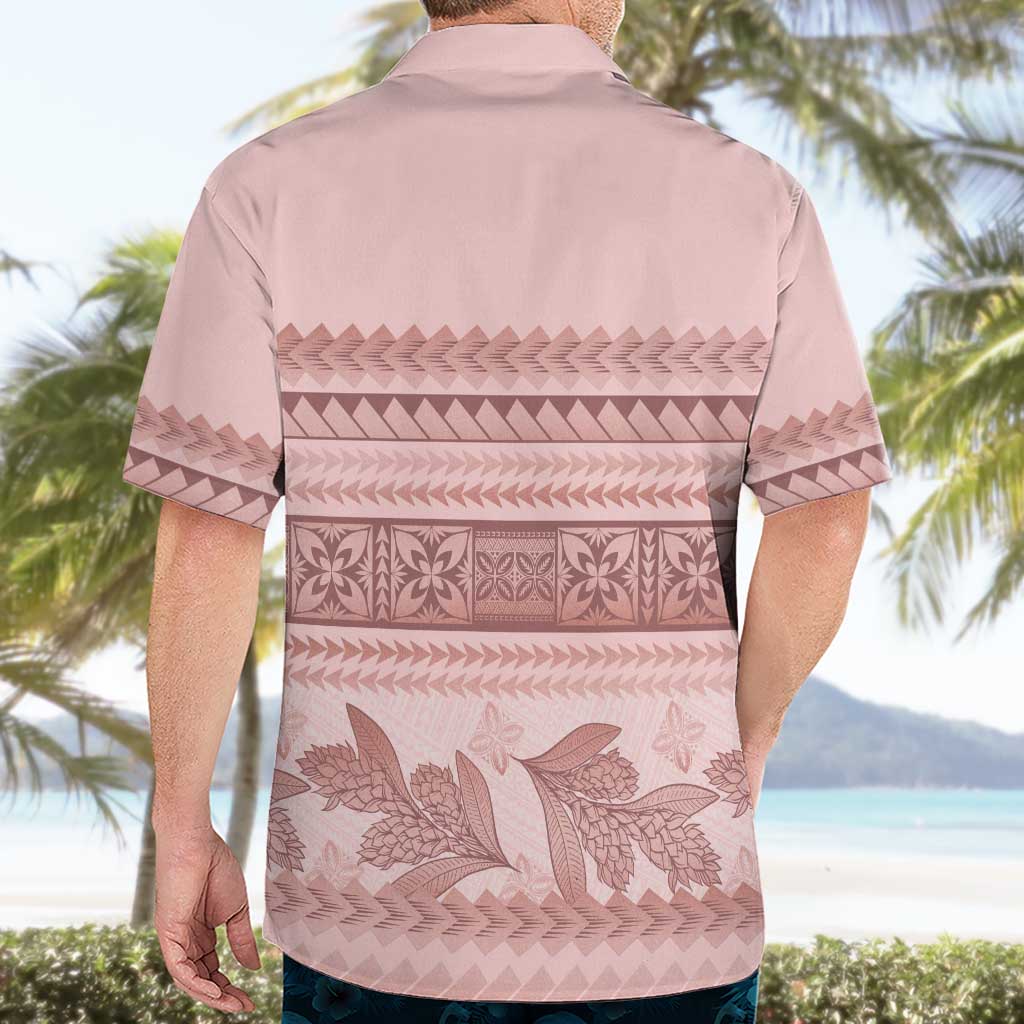Pastel Pink Samoa Siapo Teuila Flowers Hawaiian Shirt LT14 - Polynesian Pride