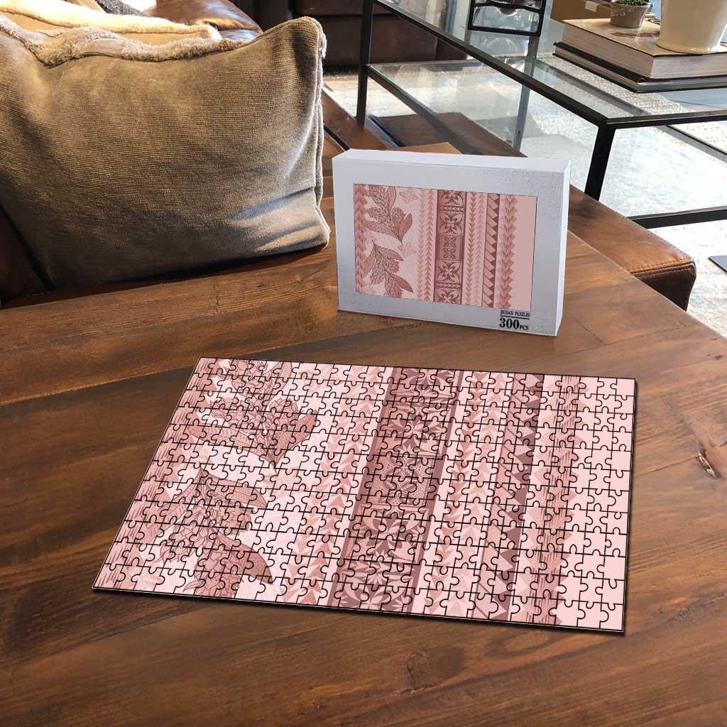 Pastel Pink Samoa Siapo Teuila Flowers Puzzle LT14 - Polynesian Pride