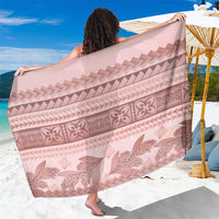 Pastel Pink Samoa Siapo Teuila Flowers Sarong - Polynesian Pride