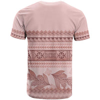 Pastel Pink Samoa Siapo Teuila Flowers T Shirt - Polynesian Pride