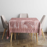 Pastel Pink Samoa Siapo Teuila Flowers Tablecloth LT14 - Polynesian Pride