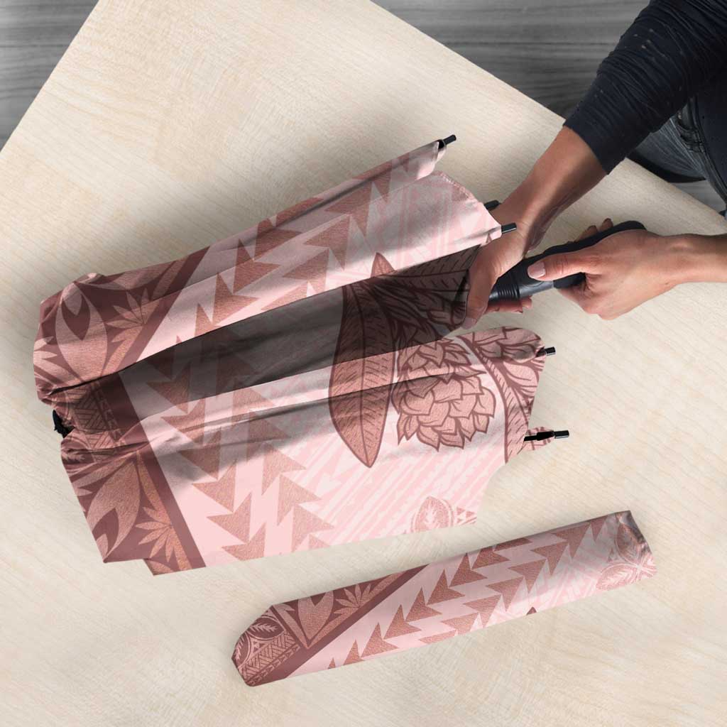 Pastel Pink Samoa Siapo Teuila Flowers Umbrella LT14 - Polynesian Pride