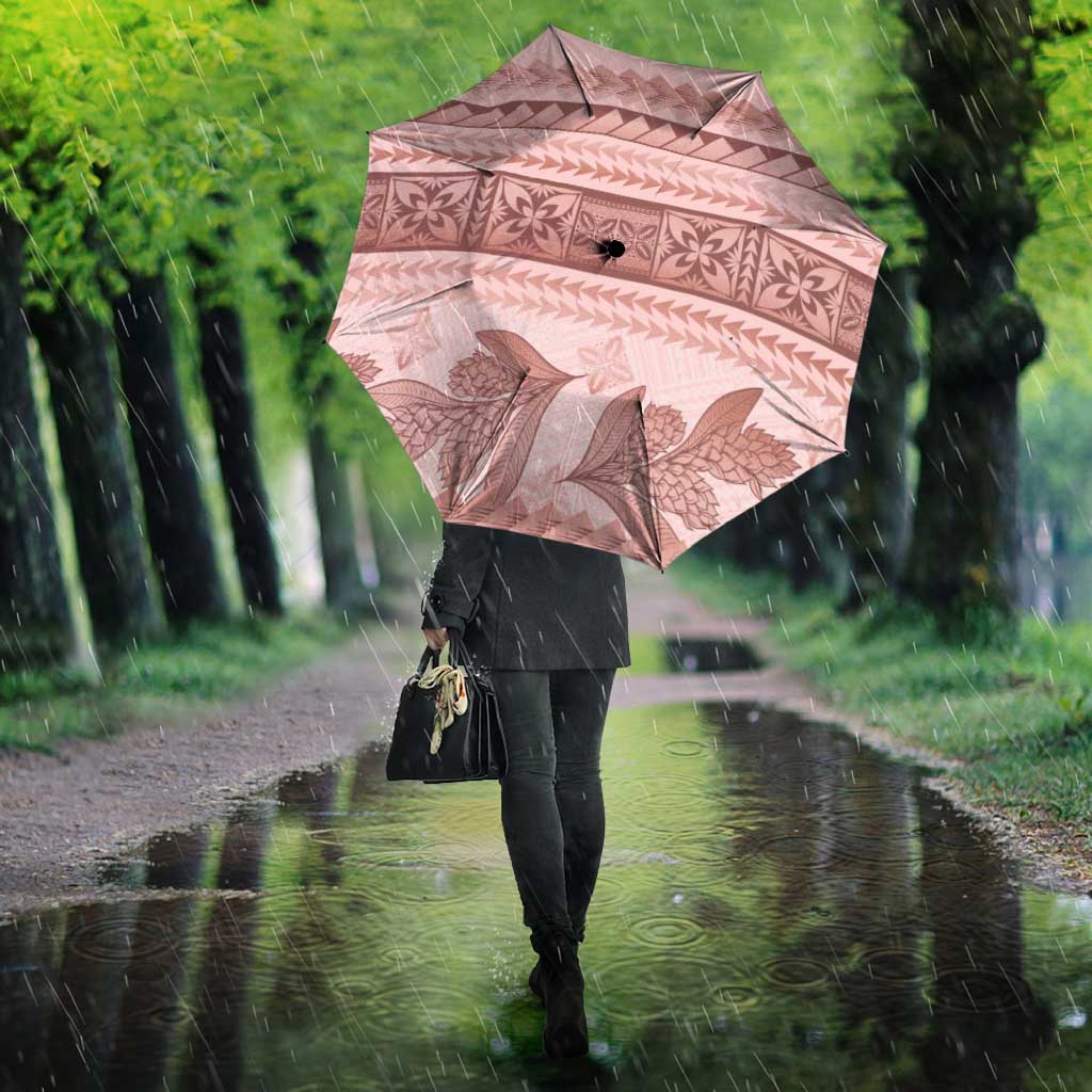 Pastel Pink Samoa Siapo Teuila Flowers Umbrella LT14 - Polynesian Pride