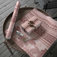 Pastel Pink Samoa Siapo Teuila Flowers Wrapping Paper LT14 - Polynesian Pride