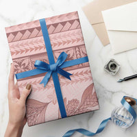 Pastel Pink Samoa Siapo Teuila Flowers Wrapping Paper LT14 - Polynesian Pride