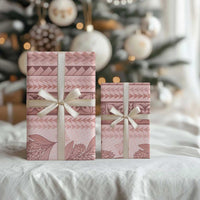 Pastel Pink Samoa Siapo Teuila Flowers Wrapping Paper LT14 - Polynesian Pride