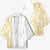 Polynesia White Sunday Kimono Plumeria Polynesian Tribal Gold Color - Polynesian Pride