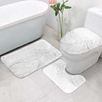Polynesia White Sunday Bathroom Set Plumeria Polynesian Tribal Grey Color LT14 - Polynesian Pride