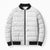Polynesia White Sunday Bomber Puffer Jacket Plumeria Polynesian Tribal Grey Color - Polynesian Pride