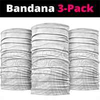 Polynesia White Sunday Neck Gaiter Plumeria Polynesian Tribal Grey Color - Polynesian Pride