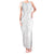 Polynesia White Sunday Tank Maxi Dress Plumeria Polynesian Tribal Grey Color - Polynesian Pride