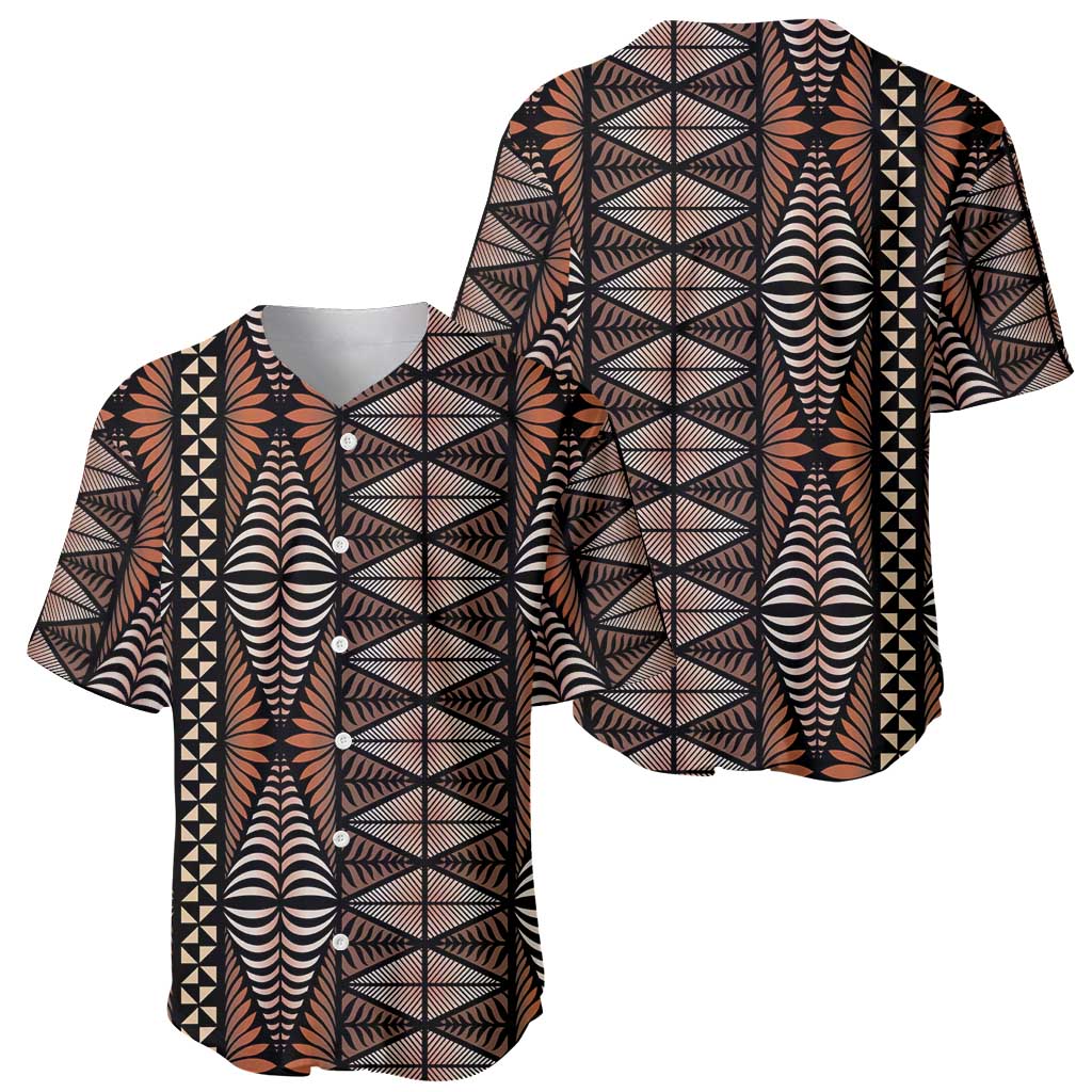 Malo e lelei Tonga Baseball Jersey Tongan Ngatu Vintage Brown - Polynesian Pride