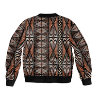 Malo e lelei Tonga Bomber Jacket Tongan Ngatu Vintage Brown LT14 - Polynesian Pride
