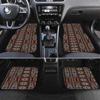 Malo e lelei Tonga Car Mats Tongan Ngatu Vintage Brown LT14 Set 4pcs Brown - Polynesian Pride
